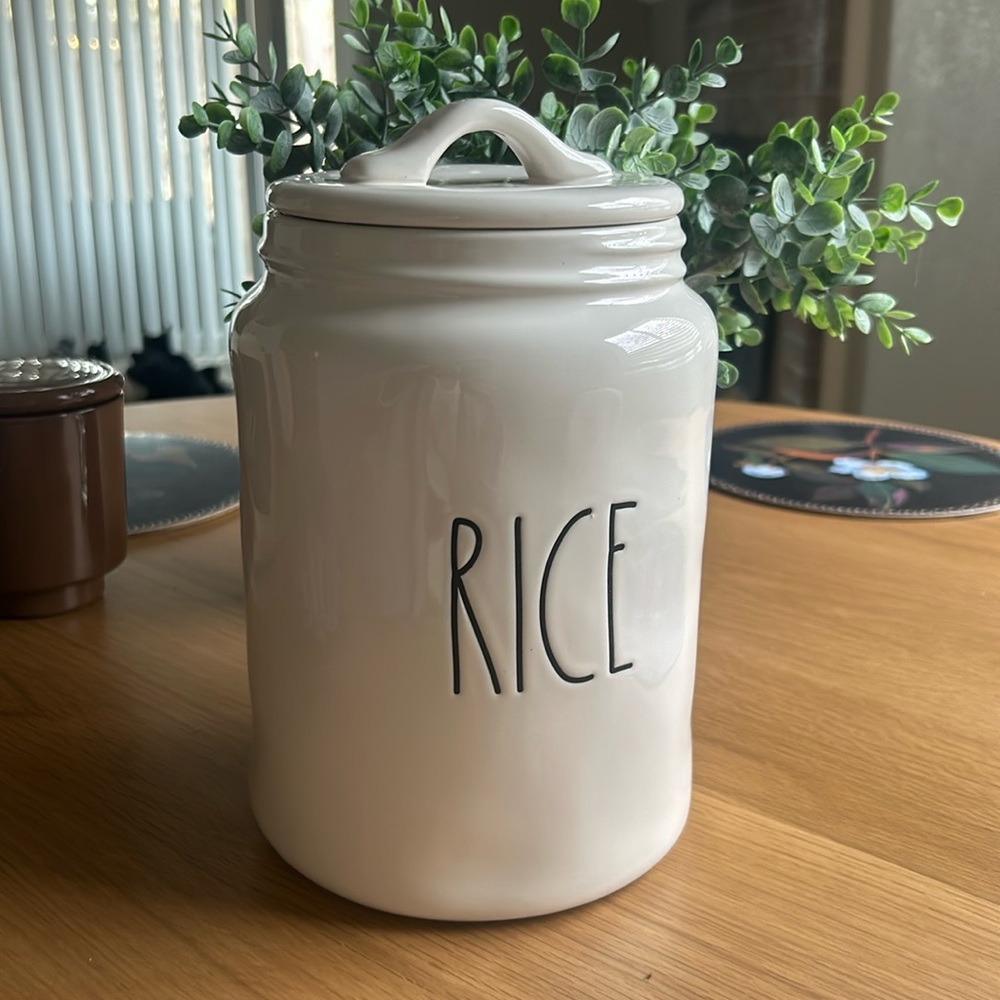 RAE DUNN rice canister